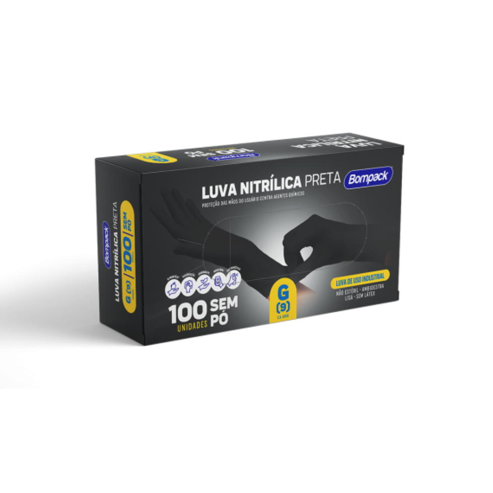 LUVA NITRILICA BOMPACK G