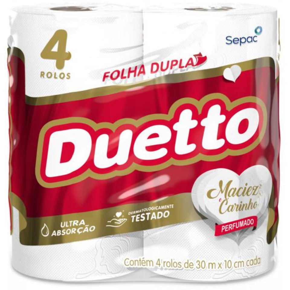 PAPEL HIGIÊNICO DUETTO PERFUMADO