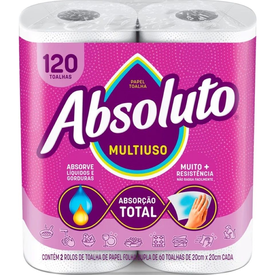 PAPEL TOALHA ABSOLUTO MULTIUSO