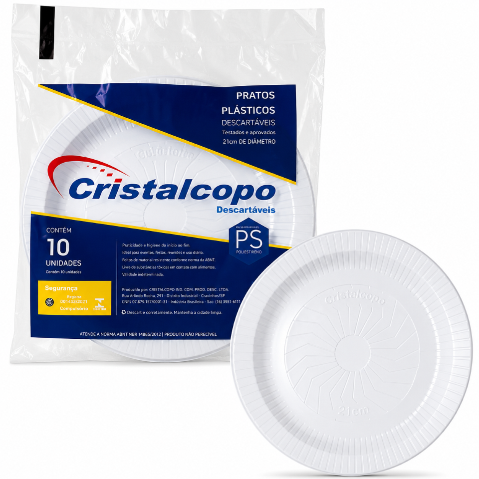 PRATO PLASTICO CRISTALCOPO 21CM (0)