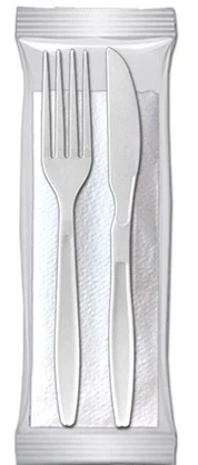 KIT GARFO+FACA+GUARDANAPO BRANCO CX COM 200